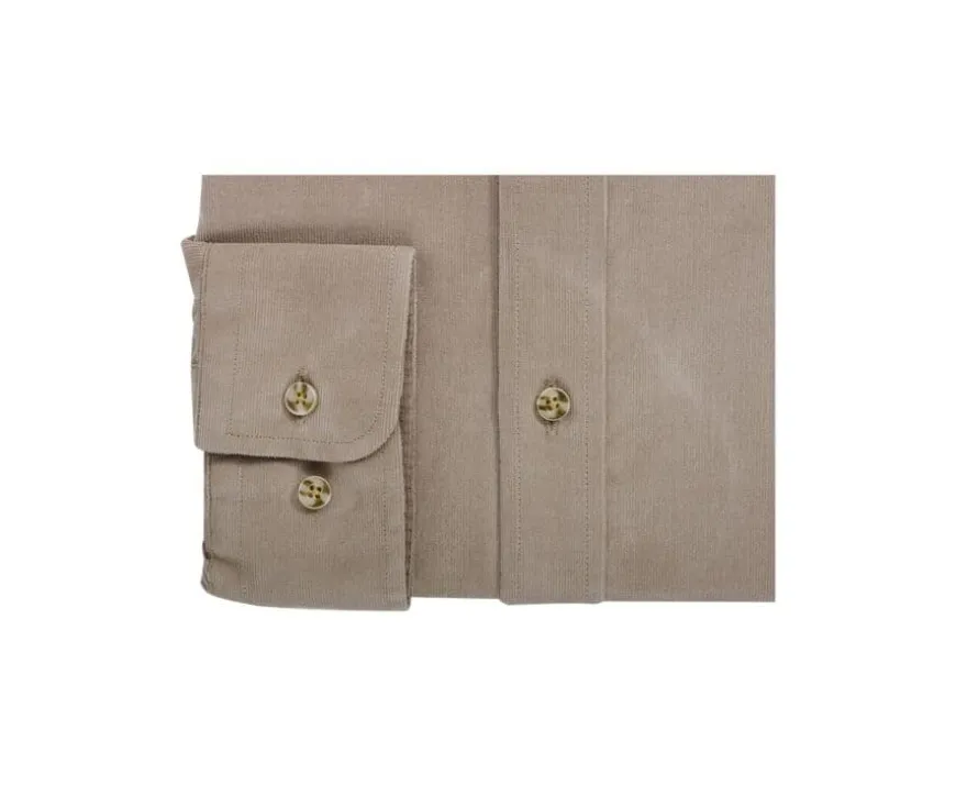 Camisa de terciopelo Topo Claro - Cuello americano Wayne-Bexley Cheap