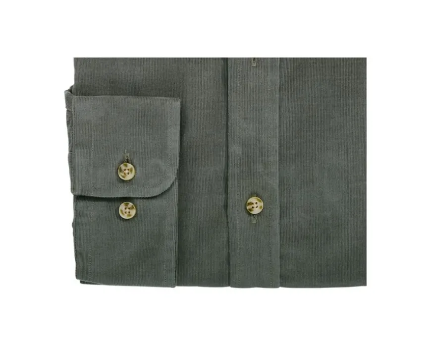 Camisa de terciopelo Verde tila - Cuello americano Wayne-Bexley Cheap