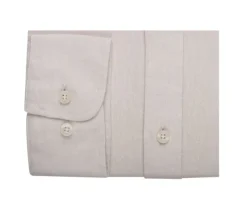 Camisa lisa de lino de algodón Chambray Crudo Silbert-Bexley New