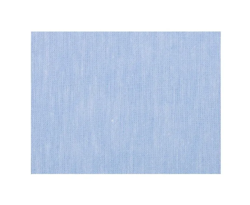 Camisa lisa de lino de algodón Chambray Azul claro Elibert-Bexley Outlet