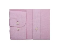 Camisa lisa de lino de algodón Chambray Rosa Silbert-Bexley Hot