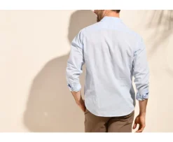 Camisa lisa de lino de algodón Celeste Silbert-Bexley Sale