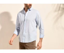 Camisa lisa de lino de algodón Celeste Silbert-Bexley Sale