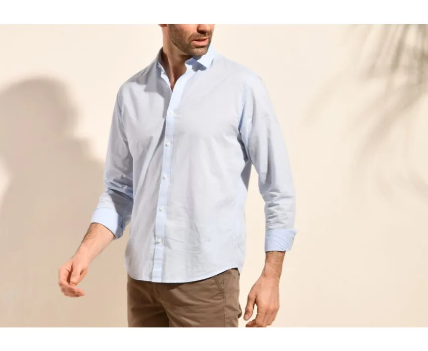 Camisa lisa de lino de algodón Celeste Silbert-Bexley Sale