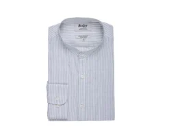 Camisa lisa de lino de algodón Verdetila y Blanco Elibert-Bexley Sale
