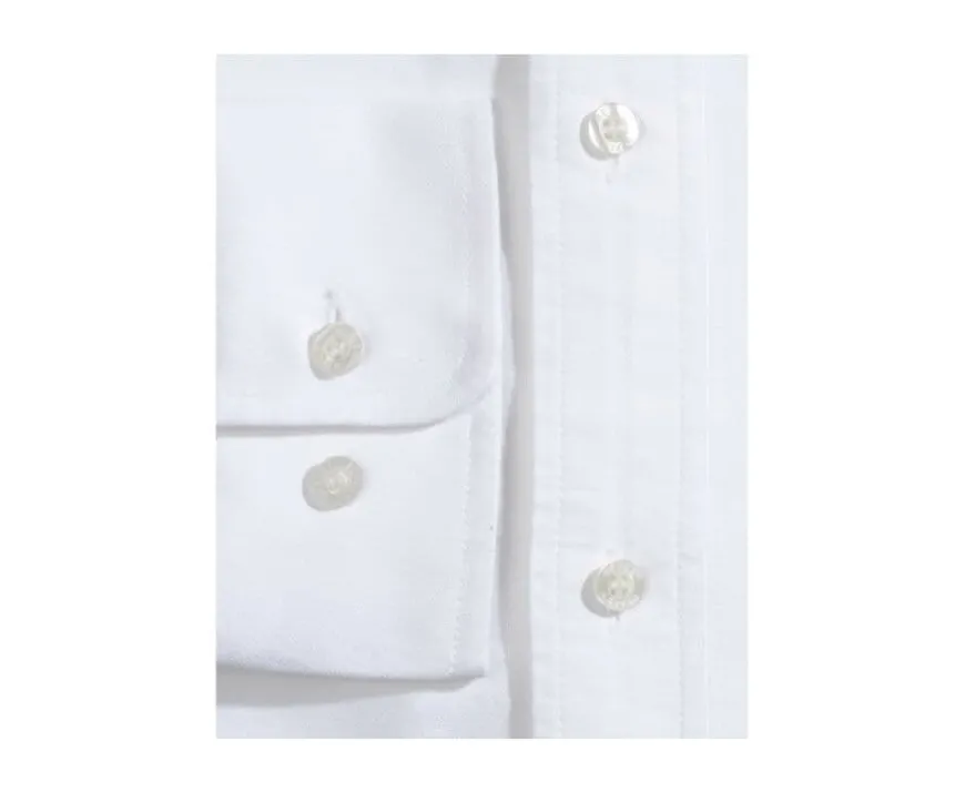 Camisa Oxford blanca con bolsillo - Cuello americano Harold-Bexley Flash Sale