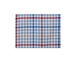 Camisa Oxford de algodón Azul claro, rojo y camel - Cuello americano Shanton-Bexley Clearance