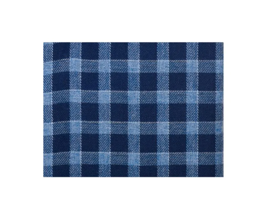 Camisa Oxford de algodón Azul marino y Azul nórdico - Cuello americano Elvin-Bexley Shop