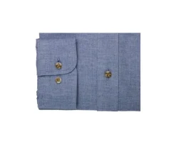 Camisa Oxford de algodón Azul vaquero - Cuello americano Varick-Bexley Cheap