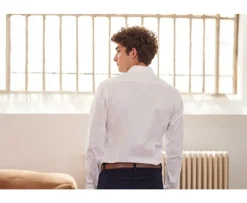 Camisa Oxford de algodón blanca Evrard-Bexley Discount