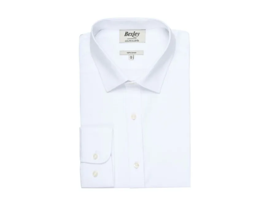 Camisa Oxford de algodón blanca Evrard-Bexley Discount