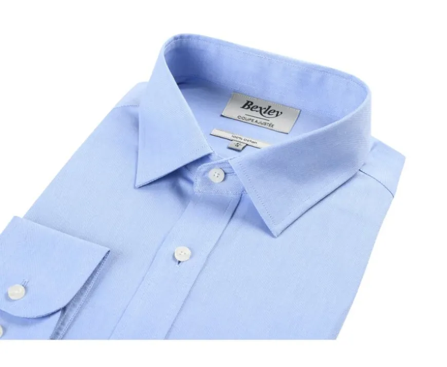 Camisa Oxford de algodón celeste Evrard-Bexley Shop