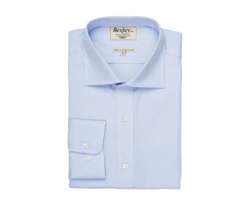 Camisa Oxford lisa de doble hilo Azul cielo Ottavio-Bexley Store