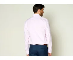 Camisa Rosa y Blanca de algodón - Cuello francés Guilhem Classic-Bexley Online