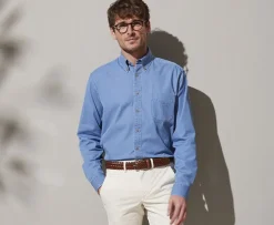 Camisa vaquera de hombre Denim claro Cheston-Bexley Cheap
