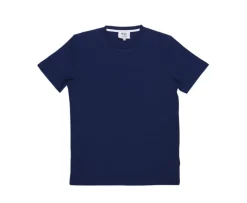 Camiseta de algodón orgánico Azul marino Edgar Iii-Bexley Discount