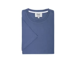 Camiseta de algodón orgánico Azul grisáceo Edgar Iii-Bexley Flash Sale