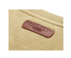 Camiseta de algodón orgánico Caqui claro Edgar Iii-Bexley Hot