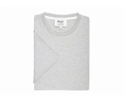 Camiseta de algodón orgánico lisa Gris moteado claro Edgar Iii-Bexley Outlet