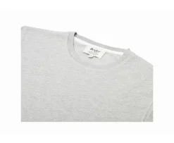 Camiseta de algodón orgánico lisa Gris moteado claro Edgar Iii-Bexley Outlet