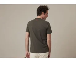 Camiseta lisa de algodón orgánico Verde oscuro Edgar Iii-Bexley Cheap