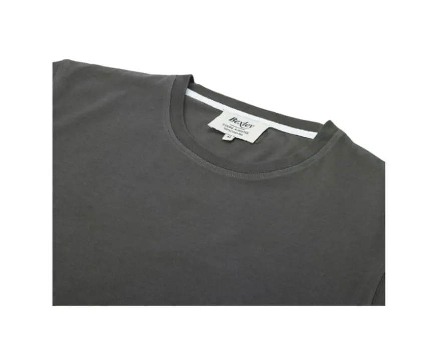 Camiseta lisa de algodón orgánico Verde oscuro Edgar Iii-Bexley Cheap