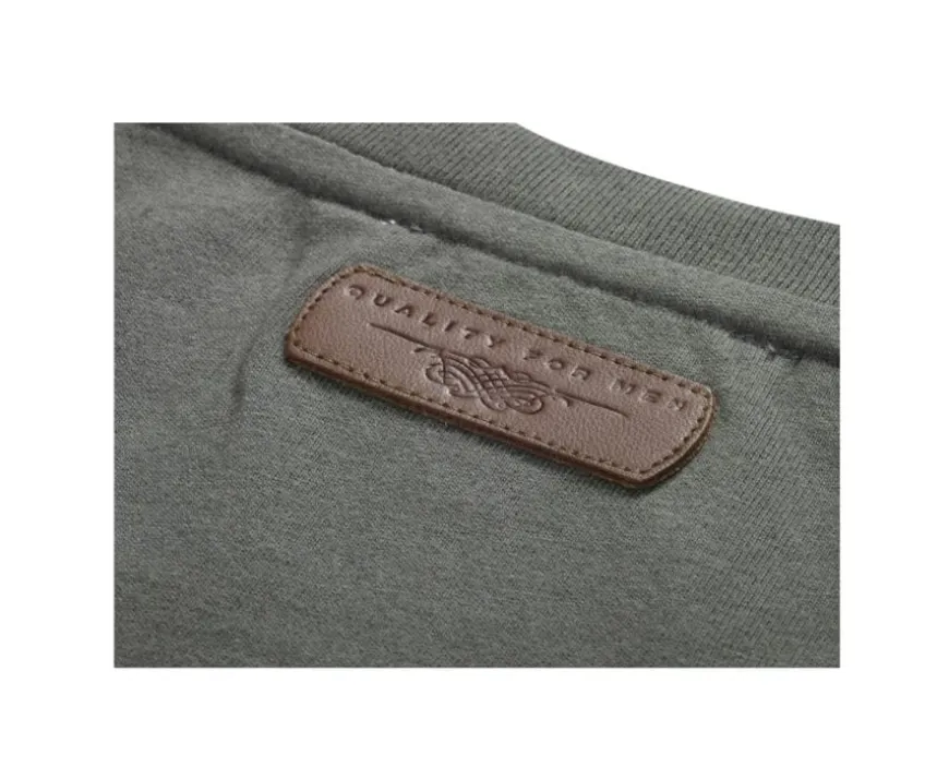 Camiseta lisa de algodón orgánico Verde oscuro Edgar Iii-Bexley Cheap