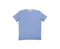 Camiseta lisa de algodón orgánico Azul Vaquero Claro Edgar Iii-Bexley Clearance
