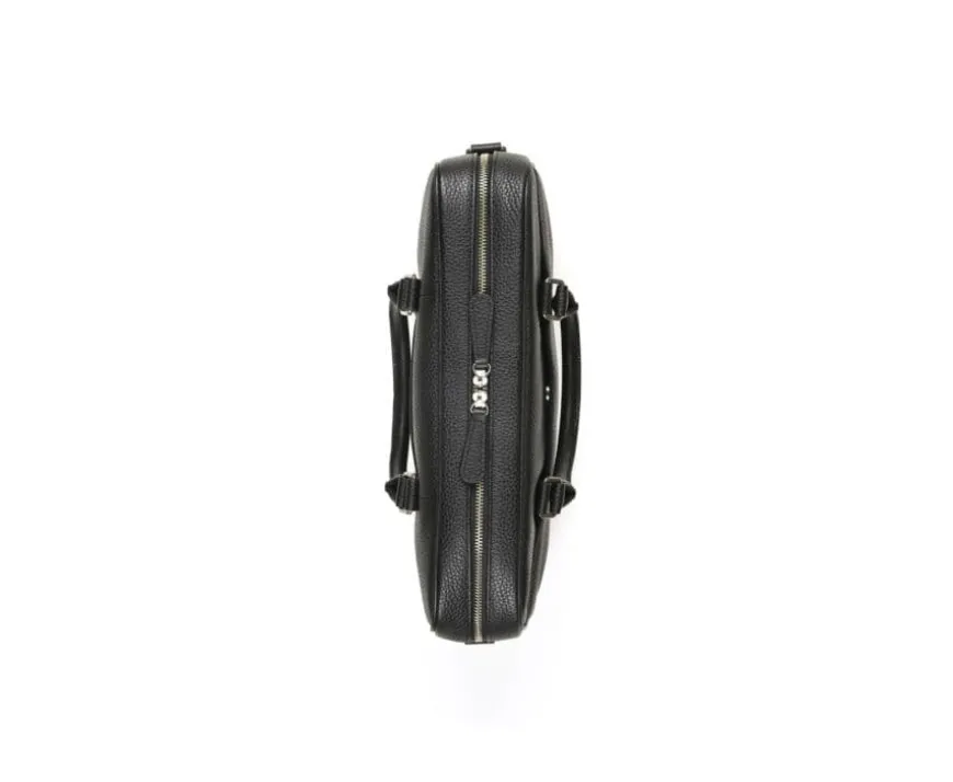Cartera de hombre de piel con bandolera Negro Granulado Karlington Iii-Bexley Sale
