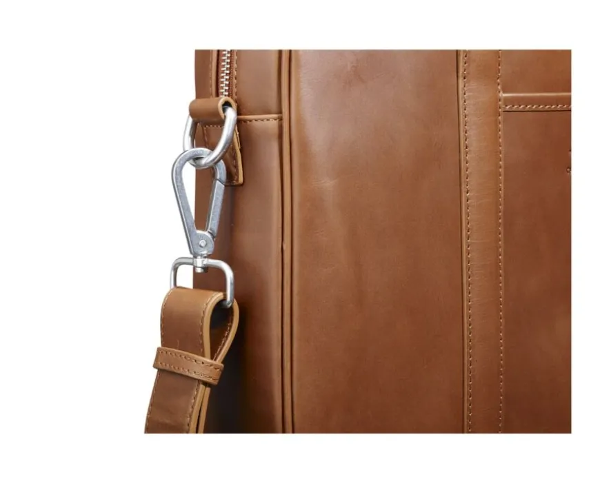 Cartera de hombre de piel con bandolera Dorado Karlington Iii-Bexley Fashion