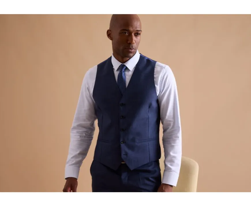 Chaleco de traje Azul moteado Gilet Lazare-Bexley Outlet