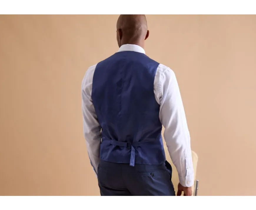 Chaleco de traje Azul moteado Gilet Lazare-Bexley Outlet