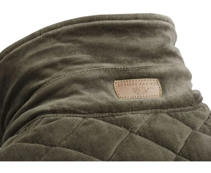 Chaqueta acolchada de pana verde oliva oscuro para hombre Filibert-Bexley Discount