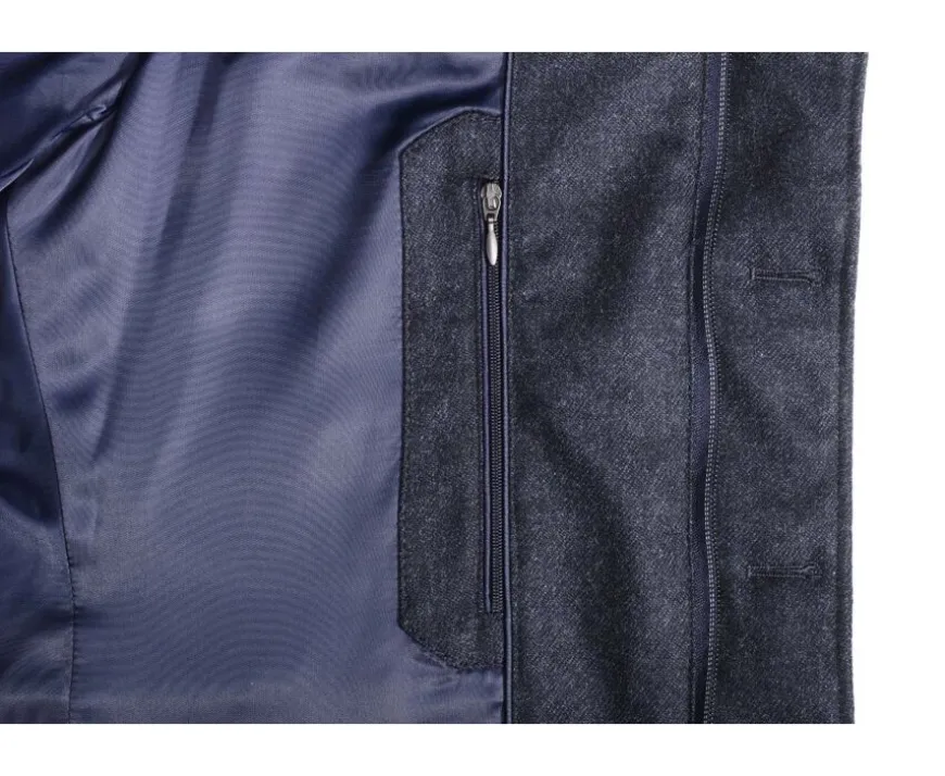 Chaqueta acolchada para hombre Azul oscuro moteado Théophile-Bexley Fashion