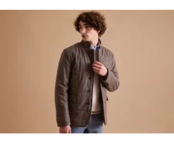 Chaqueta acolchada para hombre Topo Oscuro moteado Théophile-Bexley Cheap