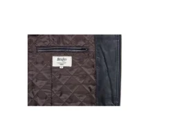Chaqueta de cuero de aviador negra para hombre Everett Ii-Bexley Shop