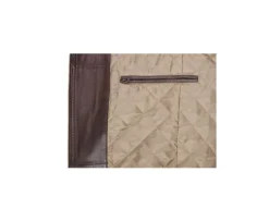 Chaqueta de cuero de aviador para hombre Marrón Everett Ii-Bexley Shop