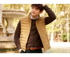 Chaqueta de cuero gamuza sin mangas para hombre Niklas-Bexley Sale