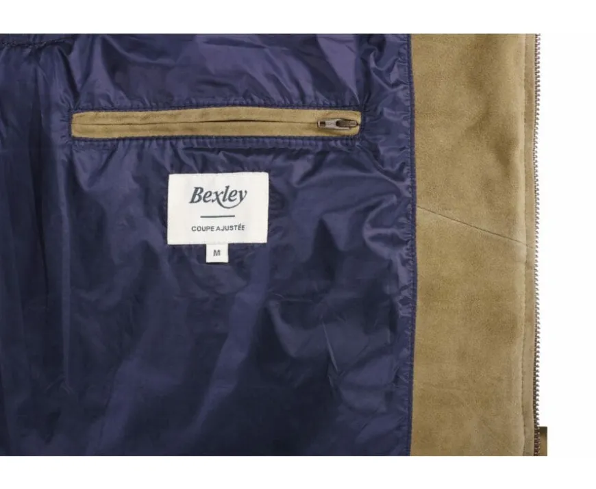Chaqueta de cuero gamuza sin mangas para hombre Niklas-Bexley Sale