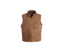 Chaqueta de cuero habana sin mangas para hombre Niklas-Bexley Fashion