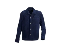 Chaqueta de cuero para hombre Azul marino Faustin-Bexley Best Sale