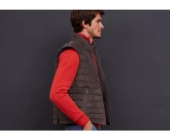 Chaqueta de cuero Pardo sin mangas para hombre Niklas-Bexley Cheap