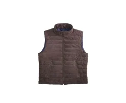Chaqueta de cuero Pardo sin mangas para hombre Niklas-Bexley Cheap