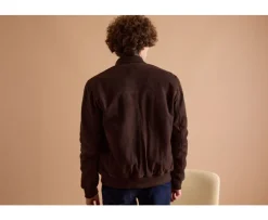 Chaqueta de cuero Terciopelo Pardo para hombre Sean Ii-Bexley Best Sale