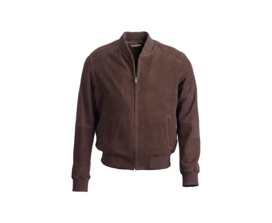 Chaqueta de cuero Terciopelo Pardo para hombre Sean Ii-Bexley Best Sale