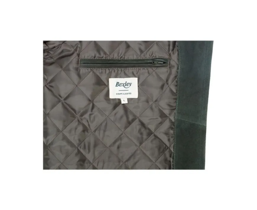 Chaqueta de cuero Verde oscuro para hombre Sean Ii-Bexley Fashion