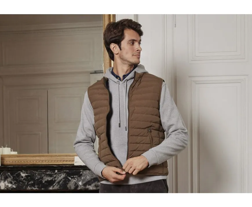 Chaqueta de plumas sin mangas para hombre Caramelo Niels Ii-Bexley New