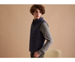 Chaqueta de plumas sin mangas para hombre Azul marino Niels Ii-Bexley Hot