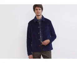 Chaqueta de terciopelo para hombre Azul Índigo Fidélien-Bexley Outlet