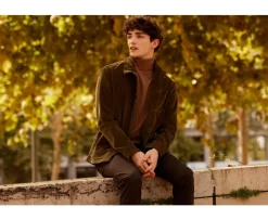 Chaqueta de terciopelo para hombre Aceituna Fidélien-Bexley Outlet